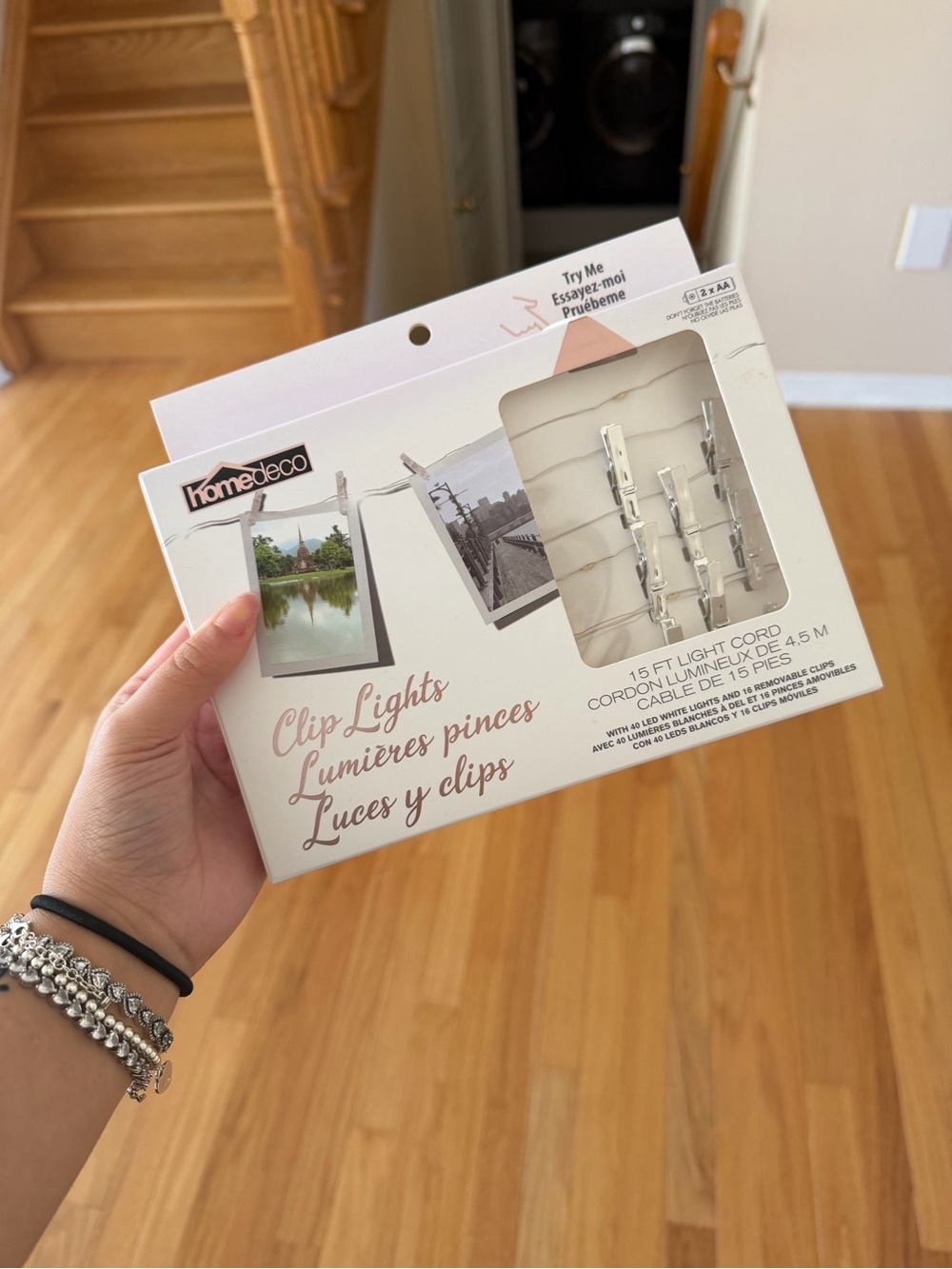 White Clip Lights with Clothespins - Decorative Photo String Lights